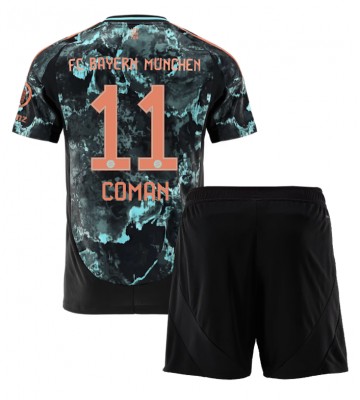 Bayern Munich Kingsley Coman #11 Borta Kläder Barn 2024-25 Kortärmad (+ Korta byxor)